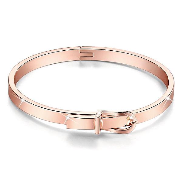 PandaHall SHEGRACE Brass Bangle, with Buckle, Rose Gold, 2-1/4 inchx2-1/2 inch(56x63mm) Brass
PandaHall SHEGRACE Brass Bangle, with Buckle, Rose Gold, 2-1/4 inchx2-1/2 inch(56x63mm) Brass