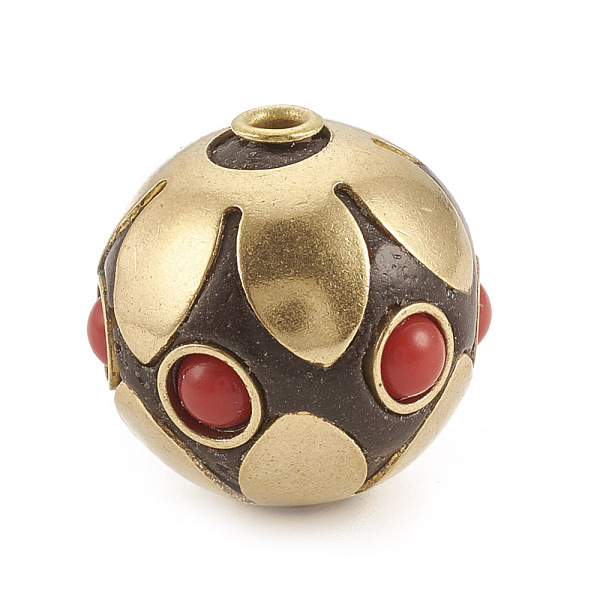 PandaHall Handmade Indonesia Beads, with Raw(Unplated) Brass Findings, Round, Red, 18x17mm, Hole: 2mm Polymer Clay Round Red
PandaHall Handmade Indonesia Beads, with Raw(Unplated) Brass Findings, Round, Red, 18x17mm, Hole: 2mm Polymer Clay Round Red