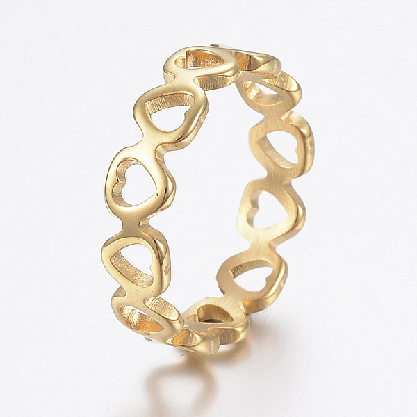 PandaHall Ion Plating(IP) 304 Stainless Steel Finger Rings, Hollow, Heart, Golden, Size 8, 18mm 304 Stainless Steel
PandaHall Ion Plating(IP) 304 Stainless Steel Finger Rings, Hollow, Heart, Golden, Size 8, 18mm 304 Stainless Steel