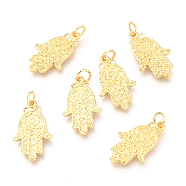 PandaHall Alloy Pendants, Long-Lasting Plated, with Jump Ring, Hamsa Hand, Real 18K Gold Plated, 21.5x13x1.4mm, Hole: 3.5mm Alloy Others
PandaHall Alloy Pendants, Long-Lasting Plated, with Jump Ring, Hamsa Hand, Real 18K Gold Plated, 21.5x13x1.4mm, Hole: 3.5mm Alloy Others