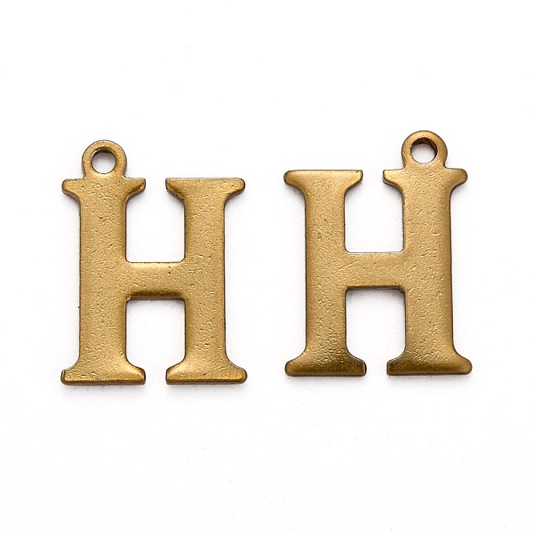 PandaHall 304 Stainless Steel Alphabet Charms, Antique Bronze, Letter.H, 12x9x1mm, Hole: 1mm 304 Stainless Steel Letter H
PandaHall 304 Stainless Steel Alphabet Charms, Antique Bronze, Letter.H, 12x9x1mm, Hole: 1mm 304 Stainless Steel Letter H