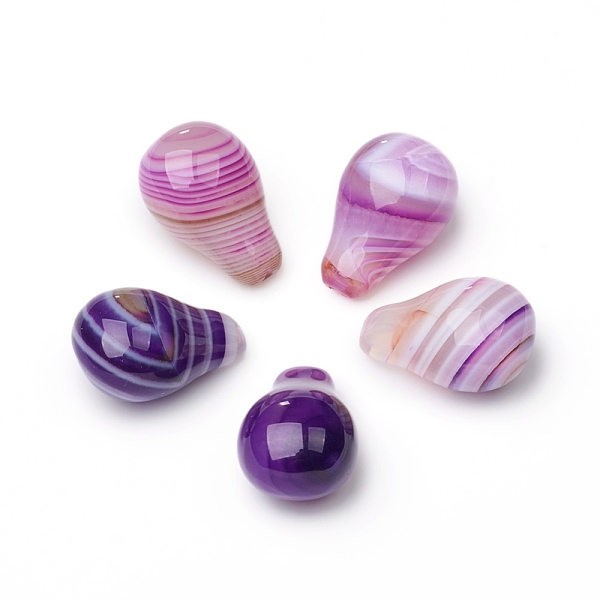 PandaHall Natural Banded Agate/Striped Agate Beads, Half Drilled, Dyed & Heated, Teardrop, 18.5~19x12.5~13x10.5mm, Hole: 0.8~1mm Banded...
PandaHall Natural Banded Agate/Striped Agate Beads, Half Drilled, Dyed & Heated, Teardrop, 18.5~19x12.5~13x10.5mm, Hole: 0.8~1mm Banded...