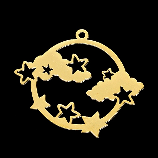 PandaHall 201 Stainless Steel Pendants, Laser Cut, Planet with Star & Cloud, Golden, 27x30.5x1mm, Hole: 1.6mm 201 Stainless Steel Planet
PandaHall 201 Stainless Steel Pendants, Laser Cut, Planet with Star & Cloud, Golden, 27x30.5x1mm, Hole: 1.6mm 201 Stainless Steel Planet