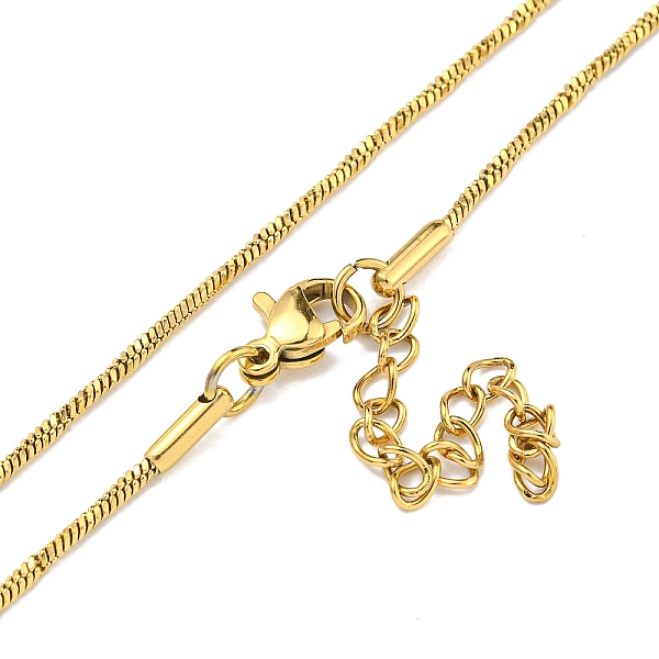 PandaHall 304 Stainless Steel Snake Chain Necklaces, Real 18K Gold Plated, 17.64x0.06 inch(44.8x0.15cm) 304 Stainless Steel
PandaHall 304 Stainless Steel Snake Chain Necklaces, Real 18K Gold Plated, 17.64x0.06 inch(44.8x0.15cm) 304 Stainless Steel