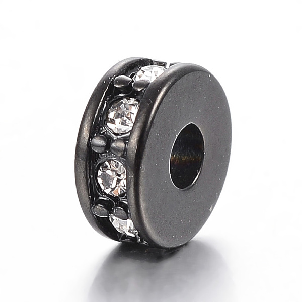 PandaHall 304 Stainless Steel Bead Spacers, with Rhinestone, Flat Round, Gunmetal, 7x3mm, Hole: 2.5mm Stainless Steel+Rhinestone Flat Round..., Clear
PandaHall 304 Stainless Steel Bead Spacers, with Rhinestone, Flat Round, Gunmetal, 7x3mm, Hole: 2.5mm Stainless Steel+Rhinestone Flat Round..., Clear