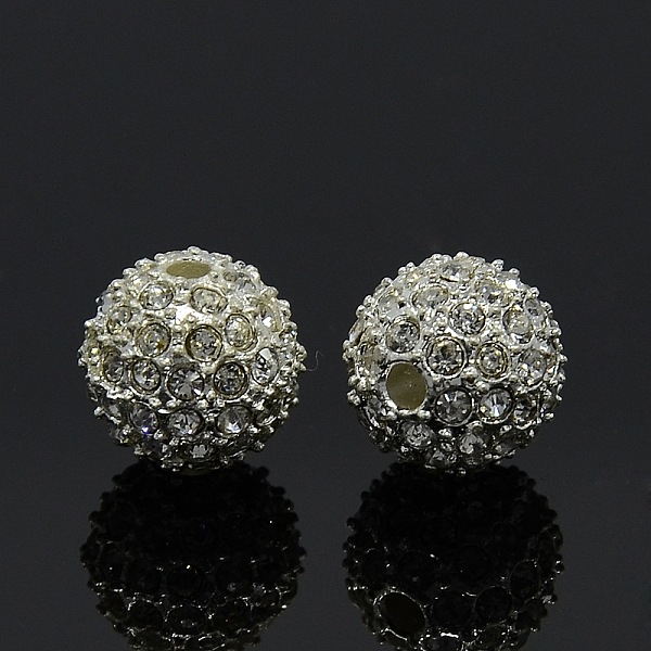 PandaHall Alloy Rhinestone Beads, Grade A, Round, Silver Color Plated, Crystal, 12mm, Hole: 2mm Alloy+Rhinestone Round Clear
PandaHall Alloy Rhinestone Beads, Grade A, Round, Silver Color Plated, Crystal, 12mm, Hole: 2mm Alloy+Rhinestone Round Clear