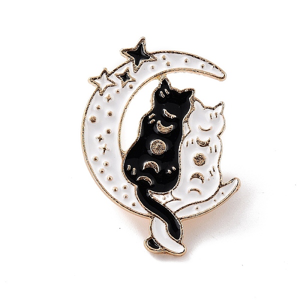 PandaHall Moon Star Cats Enamel Pin, Cute Alloy Enamel Brooch for Backpacks Clothes, Light Gold, White, 31.5x22x9.5mm Alloy+Enamel White
PandaHall Moon Star Cats Enamel Pin, Cute Alloy Enamel Brooch for Backpacks Clothes, Light Gold, White, 31.5x22x9.5mm Alloy+Enamel White