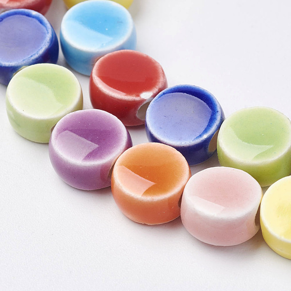 PandaHall Handmade Porcelain Beads, Bright Glazed Porcelain, Flat Round, Mixed Color, 8~9x5mm, Hole: 2mm, about 40pc/strand, 12.56 inch..., Multicolor
PandaHall Handmade Porcelain Beads, Bright Glazed Porcelain, Flat Round, Mixed Color, 8~9x5mm, Hole: 2mm, about 40pc/strand, 12.56 inch..., Multicolor