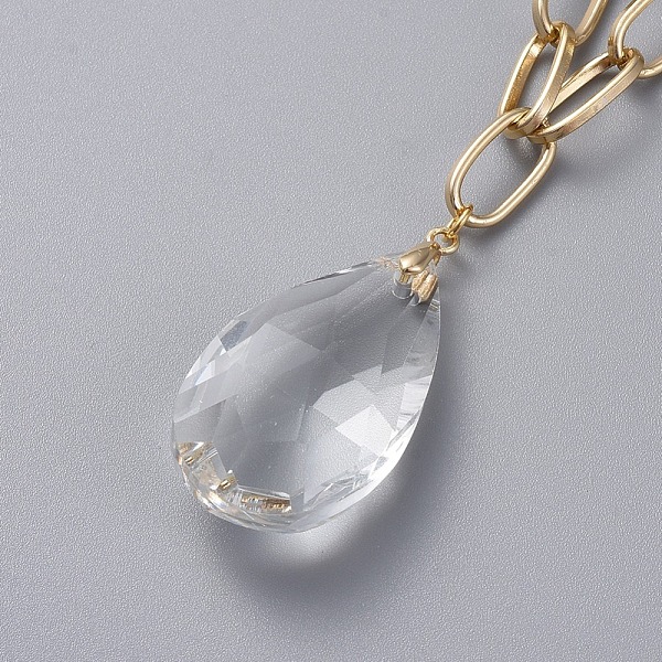 PandaHall Aluminium Paperclip Chains Necklaces, with Glass Beads & Pendants, Brass Spring Ring Clasps, Teardrop, Clear, 20.07 inch(51cm)...
PandaHall Aluminium Paperclip Chains Necklaces, with Glass Beads & Pendants, Brass Spring Ring Clasps, Teardrop, Clear, 20.07 inch(51cm)...