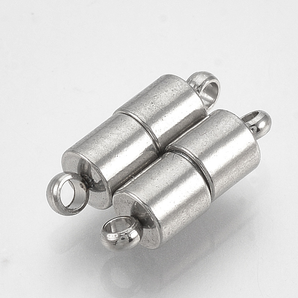 PandaHall 201 Stainless Steel Magnetic Clasps with Loops, Column, Stainless Steel Color, 13x4mm, Hole: 1mm 201 Stainless Steel Column
PandaHall 201 Stainless Steel Magnetic Clasps with Loops, Column, Stainless Steel Color, 13x4mm, Hole: 1mm 201 Stainless Steel Column