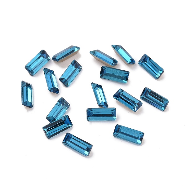 PandaHall Glass Rhinestone Cabochons, Pointed Back & Silver Back Plated, Rectangle, Denim Blue, 7x3x2mm Glass Rhinestone Rectangle Blue
PandaHall Glass Rhinestone Cabochons, Pointed Back & Silver Back Plated, Rectangle, Denim Blue, 7x3x2mm Glass Rhinestone Rectangle Blue