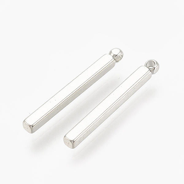 PandaHall Brass Pendants, Cuboid, Nickel Free, Real Platinum Plated, 15x1.5x1.5mm, Hole: 0.6mm Brass Cuboid
PandaHall Brass Pendants, Cuboid, Nickel Free, Real Platinum Plated, 15x1.5x1.5mm, Hole: 0.6mm Brass Cuboid