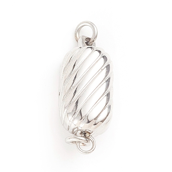 PandaHall 304 Stainless Steel Box Clasps, Stainless Steel Color, 19x8x6mm, Hole: 2.3mm 304 Stainless Steel Oval
PandaHall 304 Stainless Steel Box Clasps, Stainless Steel Color, 19x8x6mm, Hole: 2.3mm 304 Stainless Steel Oval