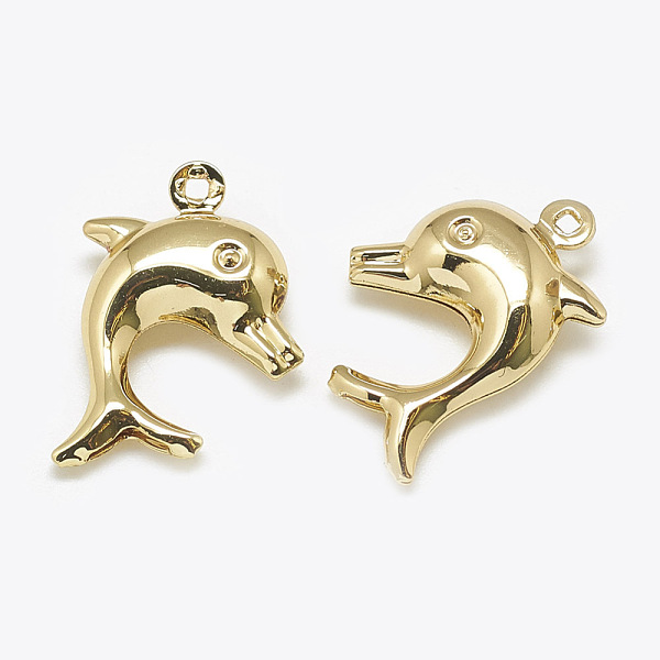 PandaHall Brass Pendants, Dolphin, Real 18K Gold Plated, 19x14x5mm, Hole: 1mm Brass Dolphin
PandaHall Brass Pendants, Dolphin, Real 18K Gold Plated, 19x14x5mm, Hole: 1mm Brass Dolphin