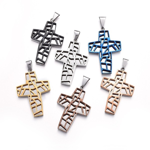 PandaHall 304 Stainless Steel Pendants, Cross, Mixed Color, 48.8x33x4mm, Hole: 4.5x11mm 304 Stainless Steel Cross
PandaHall 304 Stainless Steel Pendants, Cross, Mixed Color, 48.8x33x4mm, Hole: 4.5x11mm 304 Stainless Steel Cross