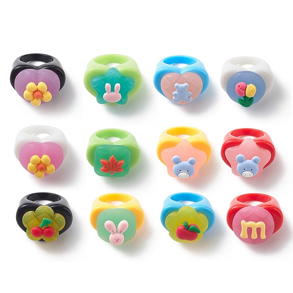 PandaHall Cute 3D Resin Finger Ring, Acrylic Wide Ring for Women Girls, Mixed Color, Cartoon Pattern, US Size 7 1/4(17.5mm) Acrylic Cartoon..., Multicolor
PandaHall Cute 3D Resin Finger Ring, Acrylic Wide Ring for Women Girls, Mixed Color, Cartoon Pattern, US Size 7 1/4(17.5mm) Acrylic Cartoon..., Multicolor