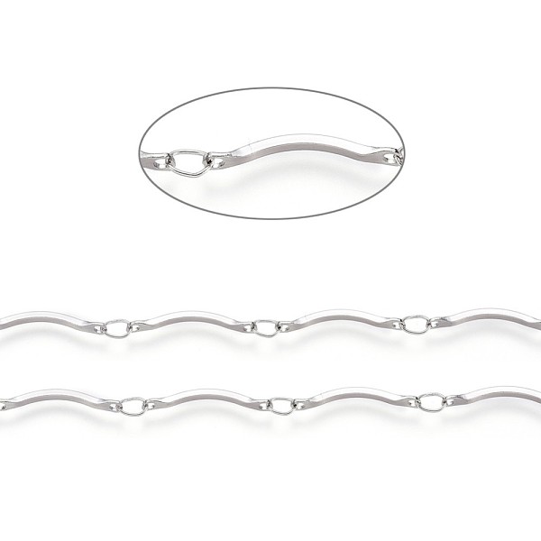 PandaHall Handmade 304 Stainless Steel Scalloped Bar Link Chains, Soldered, with Card Paper, Stainless Steel Color, Bar Link: 16x2x3mm...
PandaHall Handmade 304 Stainless Steel Scalloped Bar Link Chains, Soldered, with Card Paper, Stainless Steel Color, Bar Link: 16x2x3mm...