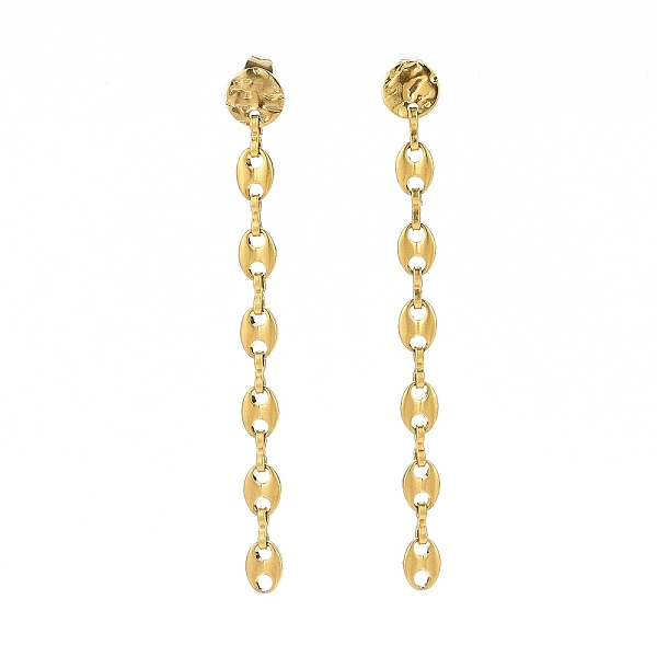 PandaHall 304 Stainless Steel Coffee Bean Chains Tassel Dangle Stud Earrings for Women, Golden, 73mm, Pin: 0.6mm 304 Stainless Steel Oval
PandaHall 304 Stainless Steel Coffee Bean Chains Tassel Dangle Stud Earrings for Women, Golden, 73mm, Pin: 0.6mm 304 Stainless Steel Oval
