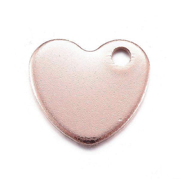 PandaHall Ion Plating(IP) 304 Stainless Steel Stamping Blank Tag Charms, Heart, Rose Gold, 10x9x1mm, Hole: 1mm 304 Stainless Steel Heart
PandaHall Ion Plating(IP) 304 Stainless Steel Stamping Blank Tag Charms, Heart, Rose Gold, 10x9x1mm, Hole: 1mm 304 Stainless Steel Heart