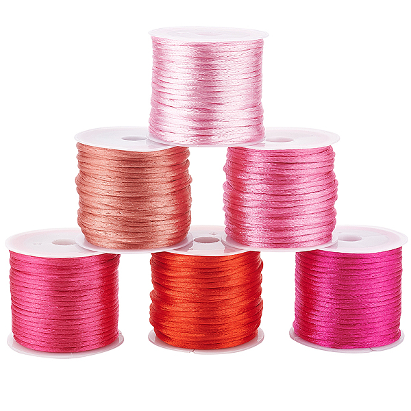 PandaHall PH 60 Yards Pink Nylon Rattail Satin Cord 2mm Silky Cord Satin String Thread for Macrame Kumihimo Friendship Bracelet Necklace..., Multicolor
PandaHall PH 60 Yards Pink Nylon Rattail Satin Cord 2mm Silky Cord Satin String Thread for Macrame Kumihimo Friendship Bracelet Necklace..., Multicolor