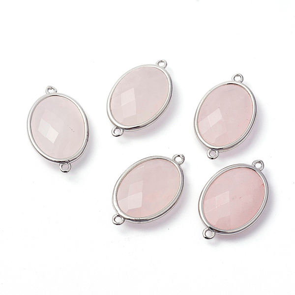 PandaHall Platinum Tone Brass Rose Quartz Links connectors, Faceted, Oval, 26.5x15x6mm, Hole: 1~2mm Rose Quartz Oval
PandaHall Platinum Tone Brass Rose Quartz Links connectors, Faceted, Oval, 26.5x15x6mm, Hole: 1~2mm Rose Quartz Oval