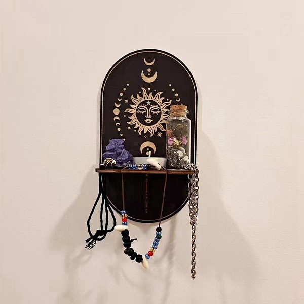 PandaHall Wood Wall Decorations, Floating Shelf, Hanging Candle Holder, Dowsing Pendulum Holder, Black, Sun, 210x110mm Wood Sun Black
PandaHall Wood Wall Decorations, Floating Shelf, Hanging Candle Holder, Dowsing Pendulum Holder, Black, Sun, 210x110mm Wood Sun Black