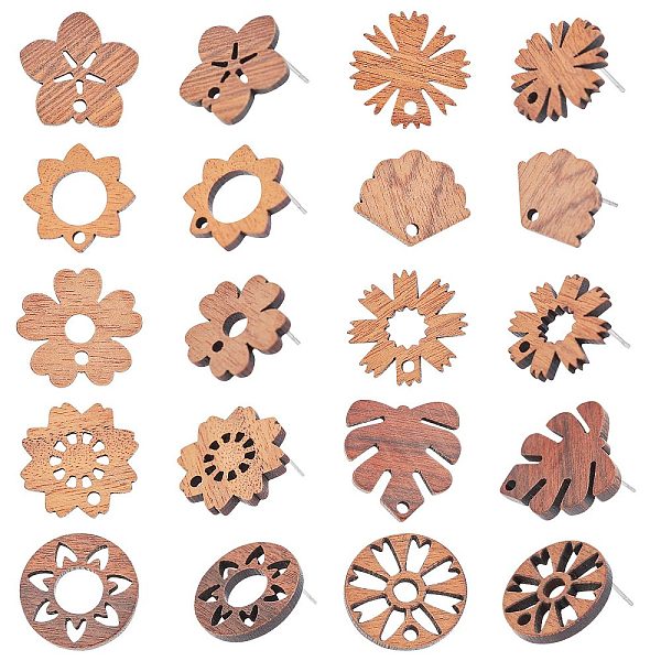 PandaHall Beebeecraft 1 Box 20Pcs 10 Styles Walnut Wood Stud Earring Findings Flower Earring Post with Hole for DIY Dangle Earring Jewelry..., Orange
PandaHall Beebeecraft 1 Box 20Pcs 10 Styles Walnut Wood Stud Earring Findings Flower Earring Post with Hole for DIY Dangle Earring Jewelry..., Orange