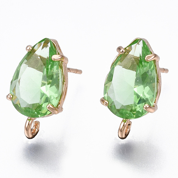 PandaHall Brass Stud Earring Findings, with Transparent Glass and Loop, Long-Lasting Plated, Teardrop, Light Gold, Dark Sea Green, 14x8.5mm...
PandaHall Brass Stud Earring Findings, with Transparent Glass and Loop, Long-Lasting Plated, Teardrop, Light Gold, Dark Sea Green, 14x8.5mm...