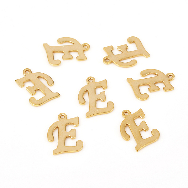 PandaHall 201 Stainless Steel Pendants, Laser Cut, Letter, Golden, Letter.E: 14x10x1.2mm, Hole: 1mm 201 Stainless Steel Letter E
PandaHall 201 Stainless Steel Pendants, Laser Cut, Letter, Golden, Letter.E: 14x10x1.2mm, Hole: 1mm 201 Stainless Steel Letter E