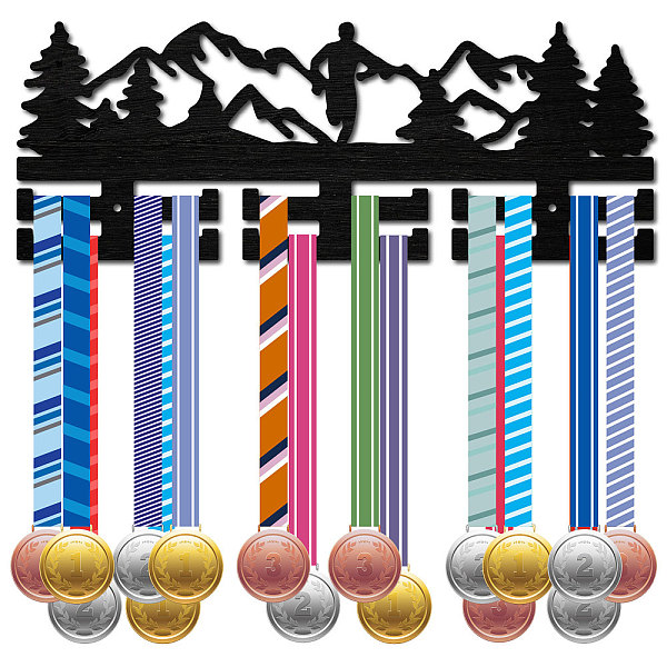 PandaHall Fashion Wood Medal Hanger Holder, 2 Line Display Wall Rack, with Screws & Anchor Plug, Mountain, 150x400x7mm, Hole: 5mm Wood..., Black
PandaHall Fashion Wood Medal Hanger Holder, 2 Line Display Wall Rack, with Screws & Anchor Plug, Mountain, 150x400x7mm, Hole: 5mm Wood..., Black