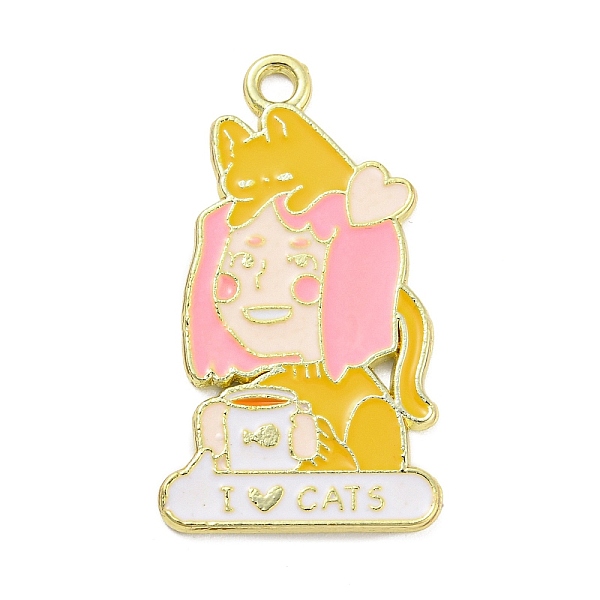 PandaHall Cartoon Alloy Enamel Pendants, Golden, Cat Shape, 32x18x1.4mm, Hole: 2mm Alloy+Enamel Cat Shape Pink
PandaHall Cartoon Alloy Enamel Pendants, Golden, Cat Shape, 32x18x1.4mm, Hole: 2mm Alloy+Enamel Cat Shape Pink