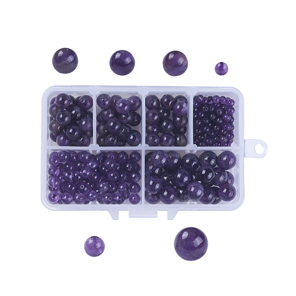 PandaHall Natural Amethyst Beads, Round, 4mm/6mm/8mm/10mm, Hole: 1mm, 270pcs/box Amethyst Round
PandaHall Natural Amethyst Beads, Round, 4mm/6mm/8mm/10mm, Hole: 1mm, 270pcs/box Amethyst Round