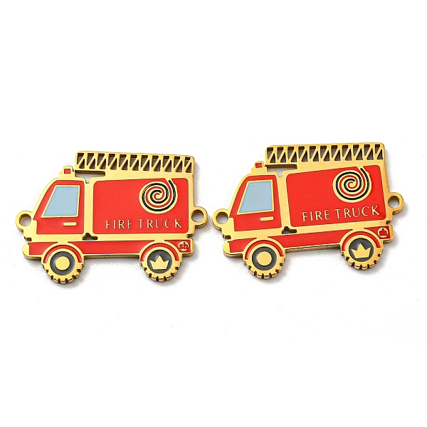 PandaHall 304 Stainless Steel Enamel Connector Charms, Vehicle Links, Fire Truck, Red, Real 14K Gold Plated, 18.5x26x1.5mm, Hole: 1.6mm 304...
PandaHall 304 Stainless Steel Enamel Connector Charms, Vehicle Links, Fire Truck, Red, Real 14K Gold Plated, 18.5x26x1.5mm, Hole: 1.6mm 304...