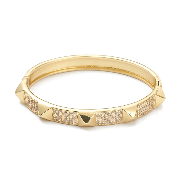 PandaHall Brass Micro Pave Clear Cubic Zirconia Bangles, Long-Lasting Plated, Pyramid, Real 18K Gold Plated, Inner Diameter: 2-1/4 inch...
PandaHall Brass Micro Pave Clear Cubic Zirconia Bangles, Long-Lasting Plated, Pyramid, Real 18K Gold Plated, Inner Diameter: 2-1/4 inch...