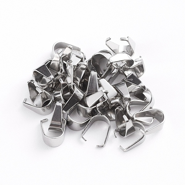 PandaHall Stainless Steel Snap on Bails, Stainless Steel Color, 9x4mm Stainless Steel
PandaHall Stainless Steel Snap on Bails, Stainless Steel Color, 9x4mm Stainless Steel