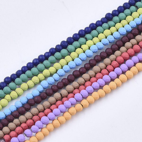 PandaHall Spray Painted Non-magnetic Synthetic Hematite Beads Strands, Faceted, Round, Mixed Color, 2x2mm, Hole: 0.5mm, about 195pcs/strand..., Multicolor
PandaHall Spray Painted Non-magnetic Synthetic Hematite Beads Strands, Faceted, Round, Mixed Color, 2x2mm, Hole: 0.5mm, about 195pcs/strand..., Multicolor