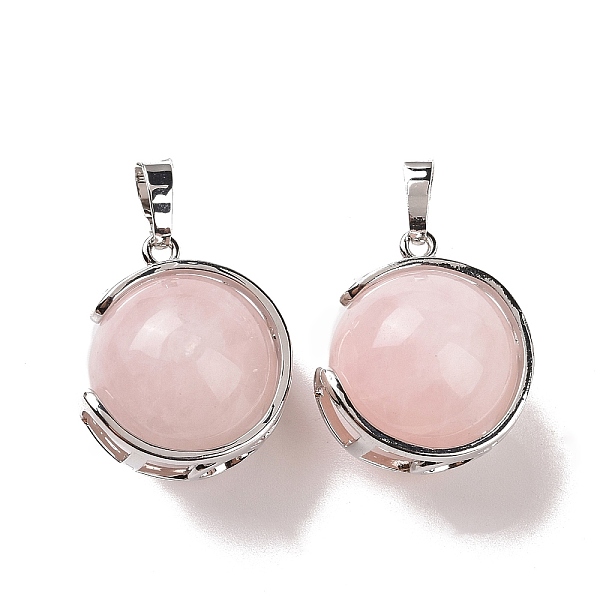 PandaHall Natural Rose Quartz Pendants, Ball Sphere Charms with Platinum Tone Brass Findings, 24x21x18mm, Hole: 8x5mm Rose Quartz Round
PandaHall Natural Rose Quartz Pendants, Ball Sphere Charms with Platinum Tone Brass Findings, 24x21x18mm, Hole: 8x5mm Rose Quartz Round