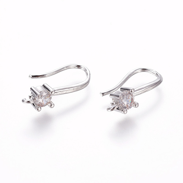 PandaHall Brass Micro Pave Cubic Zirconia Earring Hooks, with Horizontal Loop, Clear, Platinum, 19x4.5x9.5mm, Hole: 1.2mm, 20 Gauge, Pin...
PandaHall Brass Micro Pave Cubic Zirconia Earring Hooks, with Horizontal Loop, Clear, Platinum, 19x4.5x9.5mm, Hole: 1.2mm, 20 Gauge, Pin...