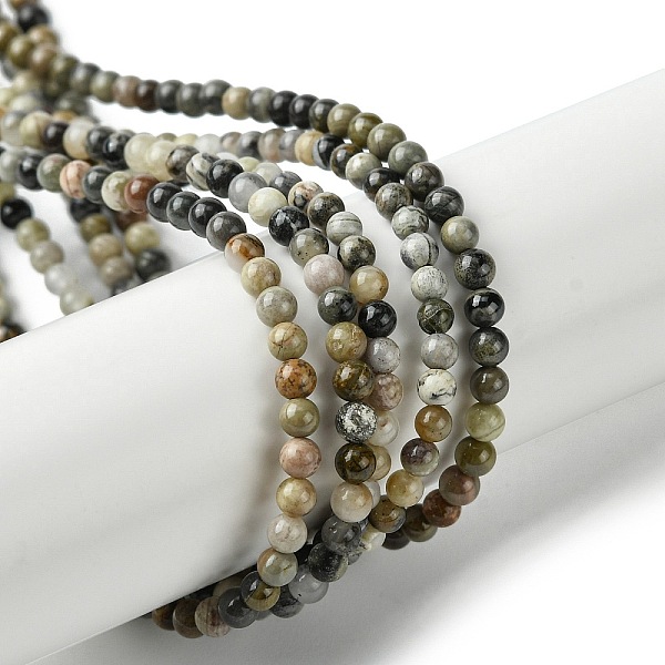 PandaHall Natural Silver Leaf Jasper Beads Strands, Round, 3mm, Hole: 0.5mm, about 127pcs/strand, 15.75''(40cm) Silver Leaf Jasper Round
PandaHall Natural Silver Leaf Jasper Beads Strands, Round, 3mm, Hole: 0.5mm, about 127pcs/strand, 15.75''(40cm) Silver Leaf Jasper Round
