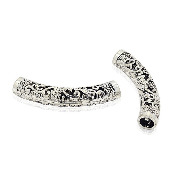 PandaHall Tibetan Style Alloy Hollow Curved Tube Beads, Curved Tube Noodle Beads, Antique Silver, 48x8mm, Hole: 6mm Alloy Tube
PandaHall Tibetan Style Alloy Hollow Curved Tube Beads, Curved Tube Noodle Beads, Antique Silver, 48x8mm, Hole: 6mm Alloy Tube