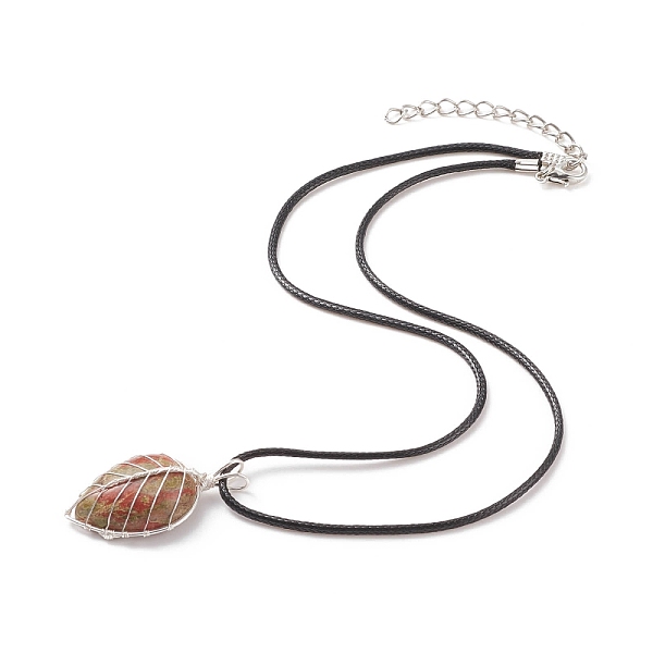 PandaHall Natural Unakite Leaf Cage Pendant Necklace with Waxed Cords, Gemstone Jewelry for Women, 17.32 inch(44cm) Unakite
PandaHall Natural Unakite Leaf Cage Pendant Necklace with Waxed Cords, Gemstone Jewelry for Women, 17.32 inch(44cm) Unakite