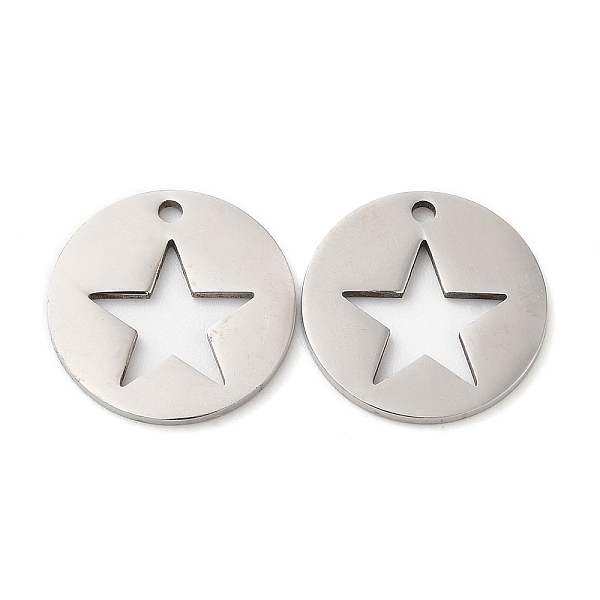 PandaHall 201 Stainless Steel Pendants, Laser Cut, Flat Round with Star Charm, Stainless Steel Color, 15x1mm, Hole: 1.4mm 201 Stainless...
PandaHall 201 Stainless Steel Pendants, Laser Cut, Flat Round with Star Charm, Stainless Steel Color, 15x1mm, Hole: 1.4mm 201 Stainless...