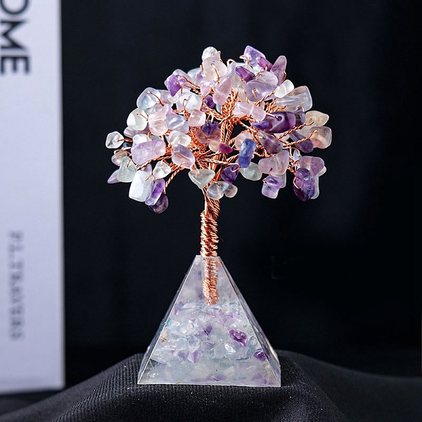 PandaHall Natural Fluorite Chips Tree Decorations, Resin Pyramid Base with Gemstone Chip, Copper Wire, Feng Shui Energy Stone Gift for Home...
PandaHall Natural Fluorite Chips Tree Decorations, Resin Pyramid Base with Gemstone Chip, Copper Wire, Feng Shui Energy Stone Gift for Home...