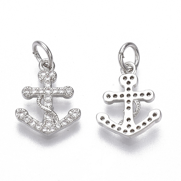 PandaHall Brass Micro Pave Cubic Zirconia Charms, with Jump Ring, Nickel Free, Anchor, Clear, Real Platinum Plated, 14x11x2mm, Hole: 3mm...
PandaHall Brass Micro Pave Cubic Zirconia Charms, with Jump Ring, Nickel Free, Anchor, Clear, Real Platinum Plated, 14x11x2mm, Hole: 3mm...