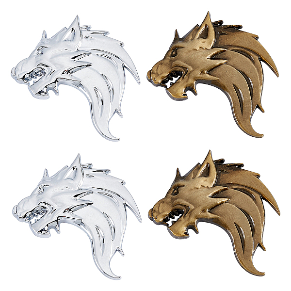 PandaHall Alloy Car Stickers, DIY Car Decorations, Wolf Head, Mixed Color, 84x78x7mm, 4pcs/box Alloy Other Animal
PandaHall Alloy Car Stickers, DIY Car Decorations, Wolf Head, Mixed Color, 84x78x7mm, 4pcs/box Alloy Other Animal