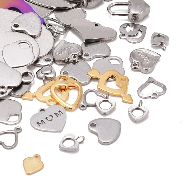 PandaHall Stainless Steel Charms, Laser Cut, Stamping Blank Tag, Heart, Mixed Color, 8~42x7.5~40x0.7~3.5mm, Hole: 1~7mm Stainless Steel...
PandaHall Stainless Steel Charms, Laser Cut, Stamping Blank Tag, Heart, Mixed Color, 8~42x7.5~40x0.7~3.5mm, Hole: 1~7mm Stainless Steel...