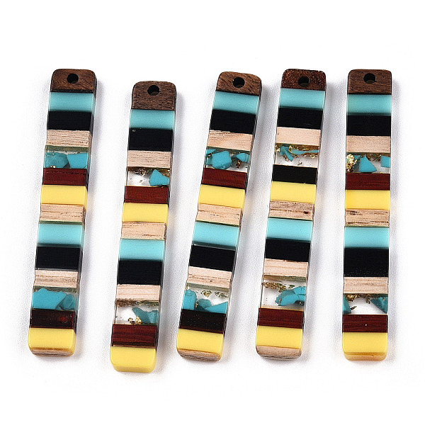 PandaHall Translucent Resin & Walnut Wood Big Pendants, with Gold Foil, Rectangle Charm, Black, 51.5x7.5x3mm, Hole: 1.8mm Resin+Wood...
PandaHall Translucent Resin & Walnut Wood Big Pendants, with Gold Foil, Rectangle Charm, Black, 51.5x7.5x3mm, Hole: 1.8mm Resin+Wood...