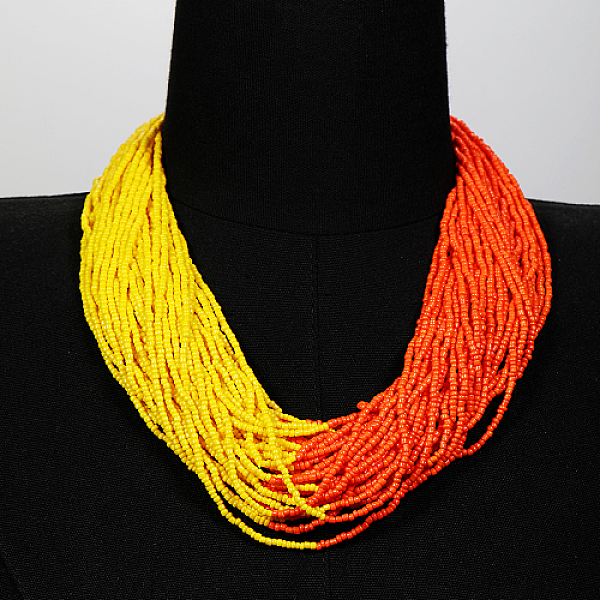 PandaHall Plastic Beaded Multi-strand Necklaces, Bohemian Style Necklace, Orange, 20.87 inch(53cm) Plastic Orange
PandaHall Plastic Beaded Multi-strand Necklaces, Bohemian Style Necklace, Orange, 20.87 inch(53cm) Plastic Orange