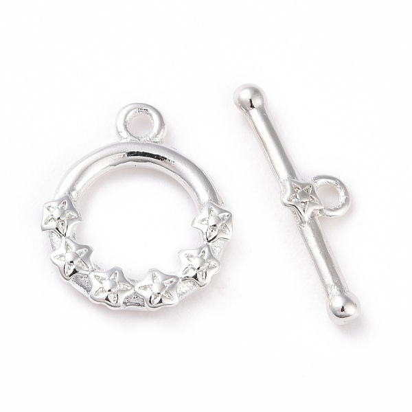 PandaHall Eco-friendly Brass Toggle Clasps, Cadmium Free & Lead Free, Long-Lasting Plated, Ring with Flower, 925 Sterling Silver Plated...
PandaHall Eco-friendly Brass Toggle Clasps, Cadmium Free & Lead Free, Long-Lasting Plated, Ring with Flower, 925 Sterling Silver Plated...