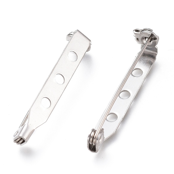 PandaHall 304 Stainless Steel Brooch Pin Back Bar Findings, Stainless Steel Color, 33.5x6x7mm, Hole: 2mm, Pin: 0.5mm 304 Stainless Steel
PandaHall 304 Stainless Steel Brooch Pin Back Bar Findings, Stainless Steel Color, 33.5x6x7mm, Hole: 2mm, Pin: 0.5mm 304 Stainless Steel